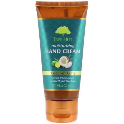 TREE HUT, MOISTURIZING HAND CREAM, COCONUT LIME, 3 OZ / 85g