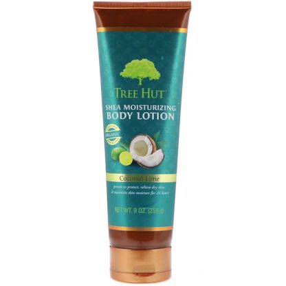 TREE HUT, SHEA MOISTURIZING BODY LOTION, COCONUT LIME, 9 OZ / 255g