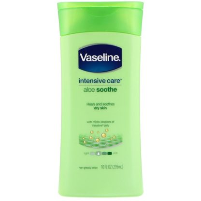 VASELINE, INTENSIVE CARE, ALOE SOOTHE NON-GREASY LOTION, 10 FL OZ / 295ml