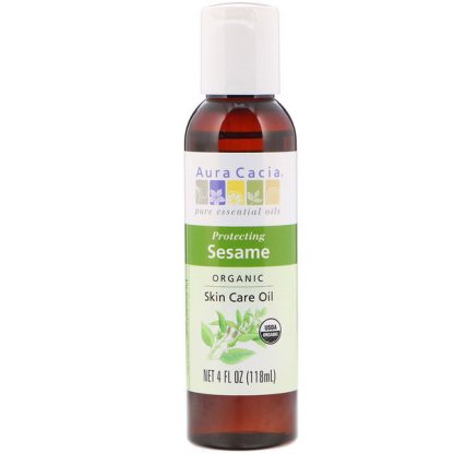 AURA CACIA, ORGANIC SKIN CARE OIL, PROTECTING SESAME, 4 FL OZ / 118ml