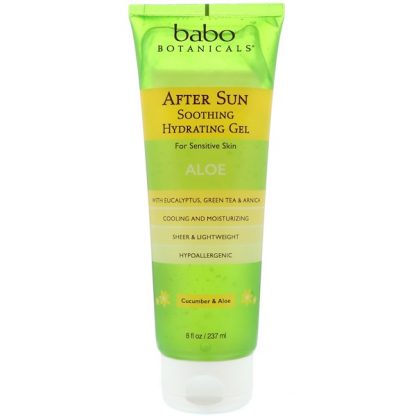 BABO BOTANICALS, AFTER SUN, SOOTHING HYDRATING GEL, CUCUMBER & ALOE, 8 FL OZ / 237ml