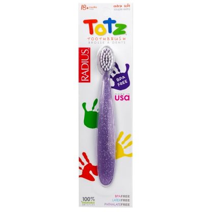 RADIUS, TOTZ TOOTHBRUSH, 18+ MONTHS, EXTRA SOFT, PURPLE SPARKLE