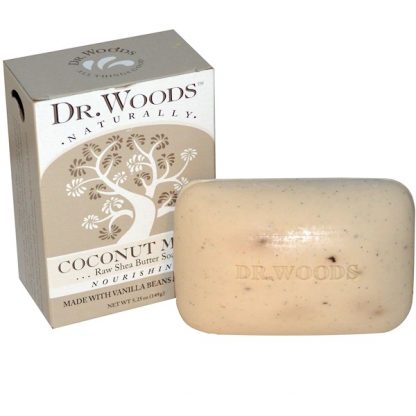 DR. WOODS, RAW SHEA BUTTER SOAP, COCONUT MILK, 5.25 OZ / 149g