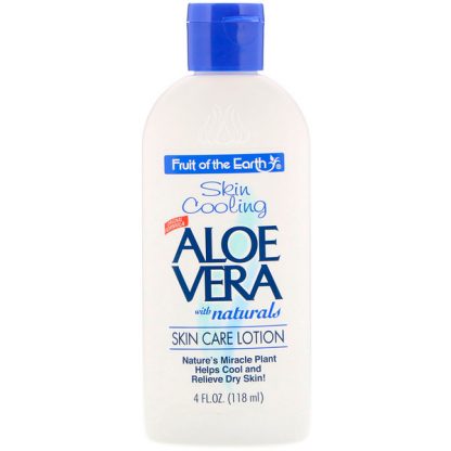 FRUIT OF THE EARTH, SKIN COOLING, ALOE VERA WITH NATURALS, SKIN CARE LOTION, 4 FL OZ / 118ml