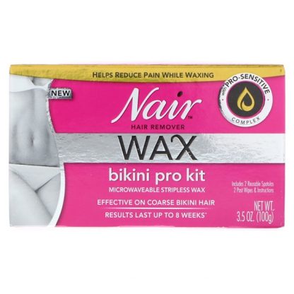 NAIR , HAIR REMOVER, WAX BIKINI PRO KIT, 3.5 OZ / 100g