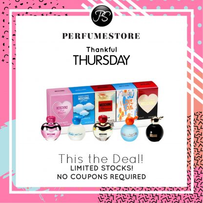 MOSCHINO 5 PCS MINIATURE GIFT SET FOR WOMEN [THANKFUL THURSDAY SPECIAL]