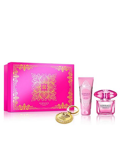 VERSACE BRIGHT CRYSTAL ABSOLU KEYCHAIN GIFT SET FOR WOMEN